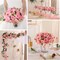 8 Packs Peonies Artificial Flowers Vintage Faux Peony Bouquet Fake Flower for Vase Silk Floral Arrangements for Table Centerpiece Wedding Decoration Indoor Home Decor